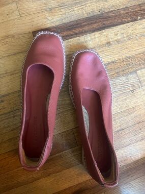 Everlane The Espadrille Burnt Sienna Soft Leather Slip On Shoes Women's Size 8